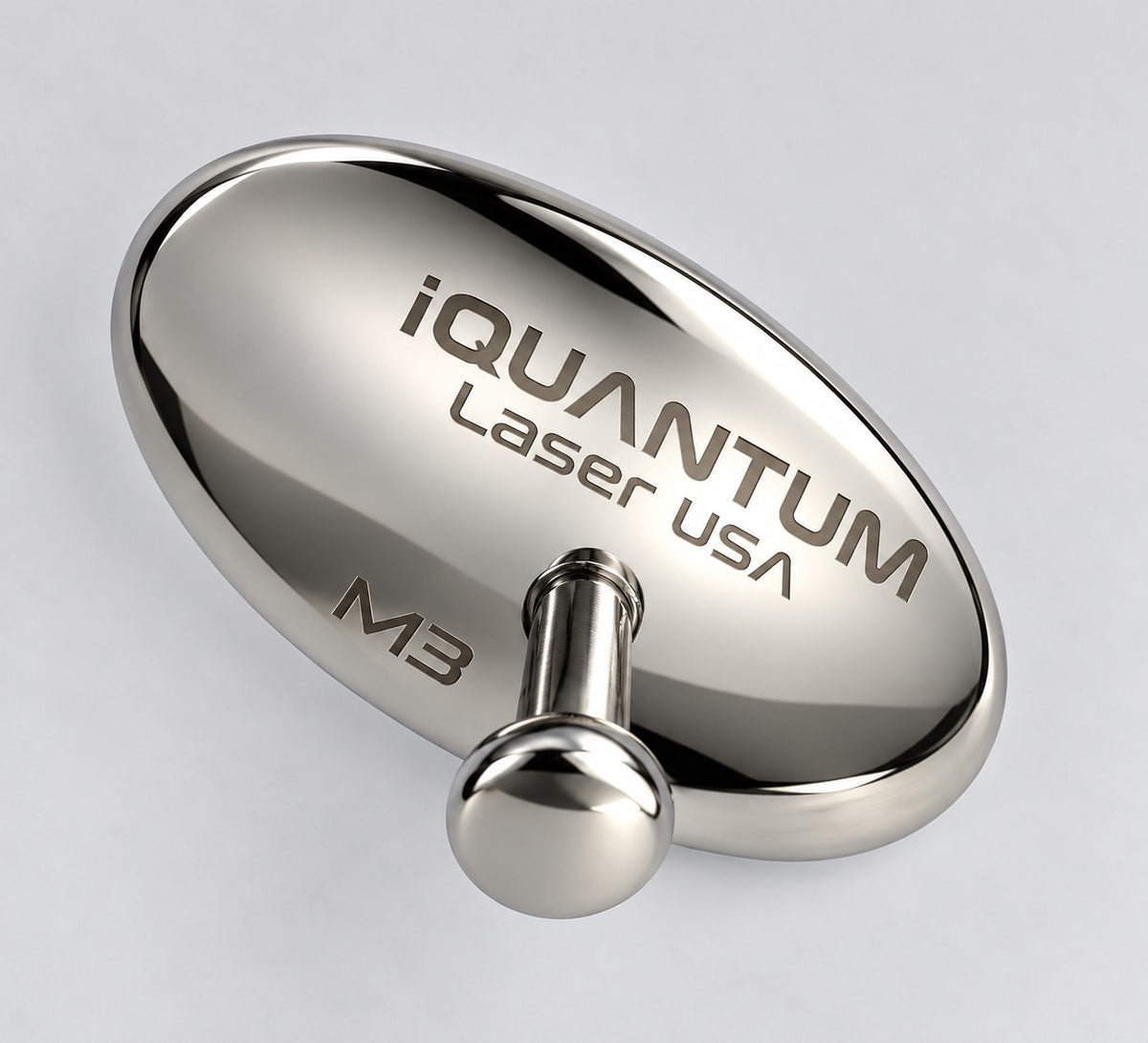iQUANTUM SHIELD stainless steel corneal laser eye shield, size L / M3, with integrated grip