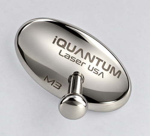 iQUANTUM SHIELD stainless steel corneal laser eye shield, size L / M3, with integrated grip